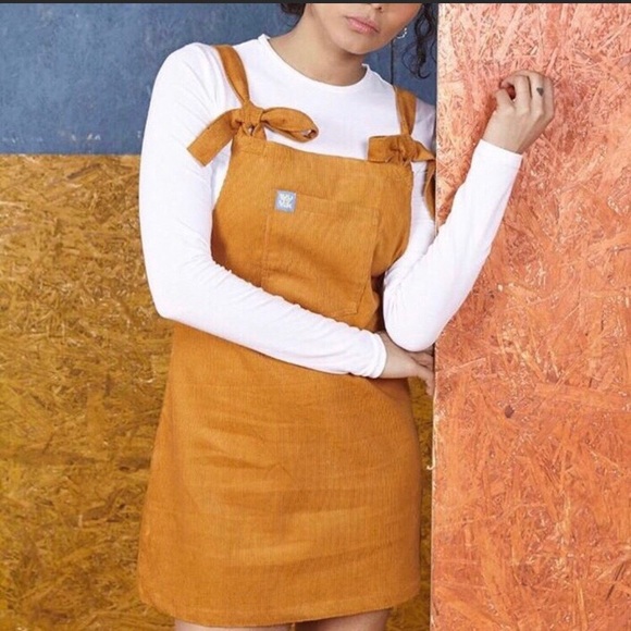 lucy and yak mustard dungarees